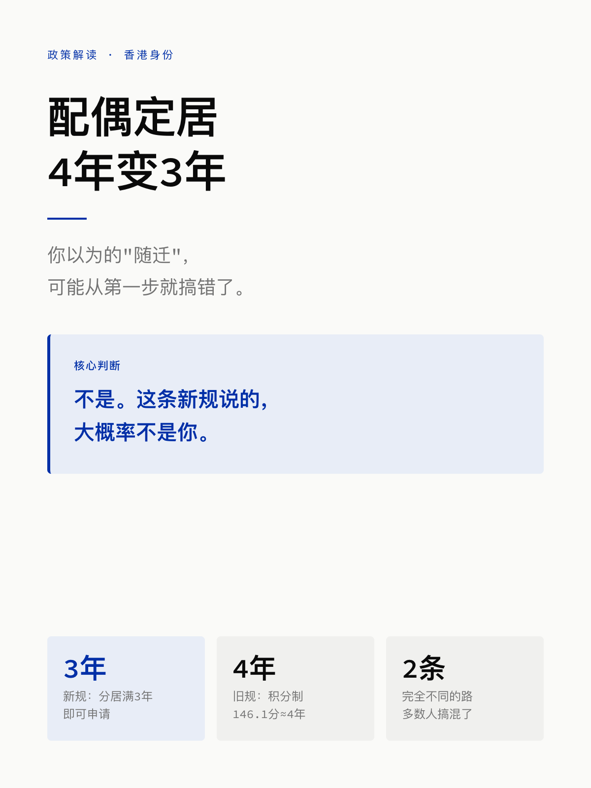 香港配偶定居4年变3年